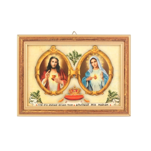Obrazek Obu Serc Jezusa i Maryi 17x12cm