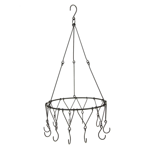 Dekoracja Koło Metalowe Baza pod Stroik 32cm - Czarny