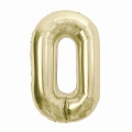 Balon Foliowy 85cm Cyfra 0 - Szampan