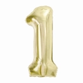Balon Foliowy 85cm Cyfra 1 - Szampan