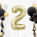 Balon Foliowy 85cm Cyfra 2 - Szampan