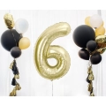 Balon Foliowy 85cm Cyfra 6 - Szampan