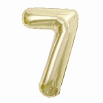 Balon Foliowy 85cm Cyfra 7 - Szampan