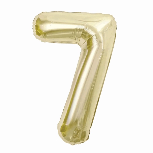 Balon Foliowy 85cm Cyfra 7 - Szampan