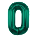 Balon Foliowy 85cm Cyfra 0 - Zielony