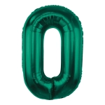 Balon Foliowy 85cm Cyfra 0 - Zielony