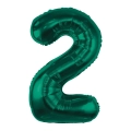 Balon Foliowy 85cm Cyfra 2 - Zielony