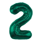 Balon Foliowy 85cm Cyfra 2 - Zielony