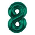 Balon Foliowy 85cm Cyfra 8 - Zielony