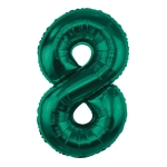 Balon Foliowy 85cm Cyfra 8 - Zielony