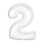 Balon Foliowy 92cm Cyfra 2 - Biały
