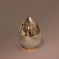 Jajko Szklane LED Kropki 7x9,5cm - Ciepły Biały