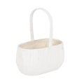Osłonka Koszyk Owalny Taśma 14x24cm - Biały