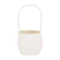 Osłonka Koszyk Owalny Taśma 14x24cm - Biały