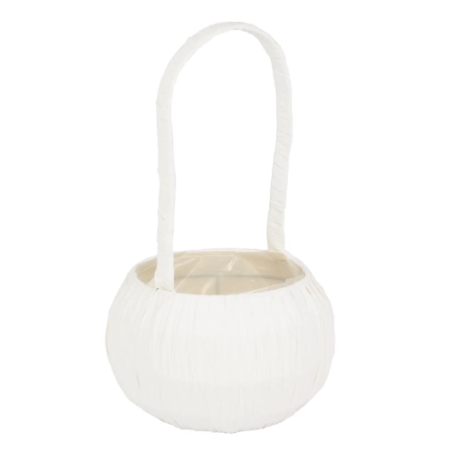 Osłonka Koszyk Taśma 36cm Okrągła - Biały