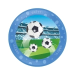 Talerzyk Wielokrotnego Użytku Piłka Nożna 21cm - Niebieski