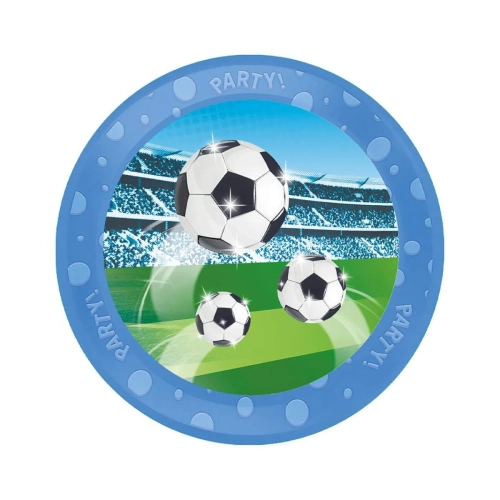 Talerzyk Wielokrotnego Użytku Piłka Nożna 21cm - Niebieski