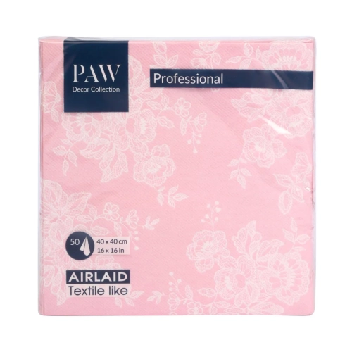 Serwetki Flizelinowe Airlaid Soft Lace Rosa kpl. 50szt 