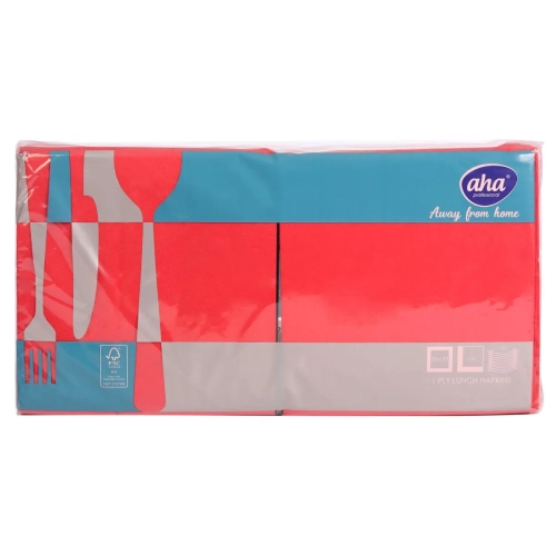 Serwetki AHA kpl. 250szt 33x33cm 2warstwy - Czerwony