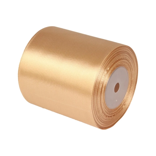 Wstążka Satynowa 100mm 32mb - Złoty Nr 105
