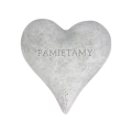 Serce Gipsowe Pamiętamy 11x11cm - 3 kolory