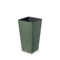 Doniczka Plastikowa Furu Square z Wkładem 24x45cm - Zielony
