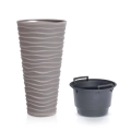Doniczka Plastikowa Sand Slim 52cm - Beżowy