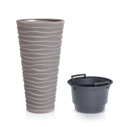 Doniczka Plastikowa Sand Slim 52cm - Beżowy