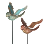 Dekoracja Ogrodowa Papuga na Piku 68cm - 2 kolory