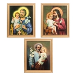 Obraz Święty Józef z Dzieciątkiem 28x23cm - Złota Ramka