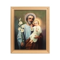 Obraz Święty Józef z Dzieciątkiem 28x23cm - Złota Ramka