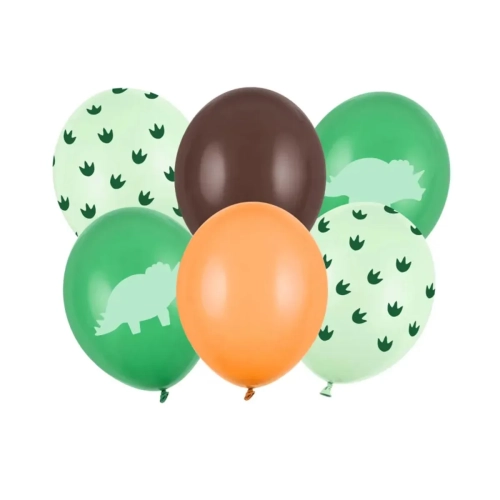 Balony Lateksowe Dinozaury 30cm kpl. 6szt