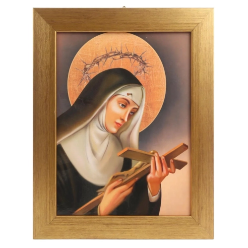 Obraz Św. Rita 48x38cm - Złota Ramka