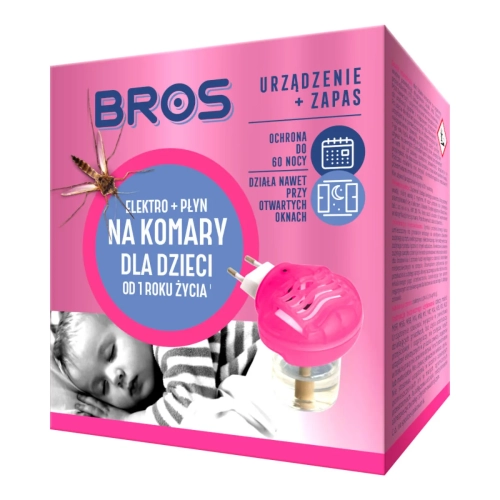Bros Elektrofumigator na Komary z Płynem dla Dzieci 40ml