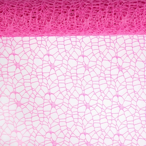 Siatka Koronkowa 50cmx4,5m - Cyklamenowy  Różowy