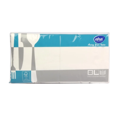 Serwetki AHA kpl. 200szt 24x24cm 2warstwy - Biały