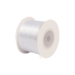 Wstążka Satynowa 3mmx91m - Biały Nr 01