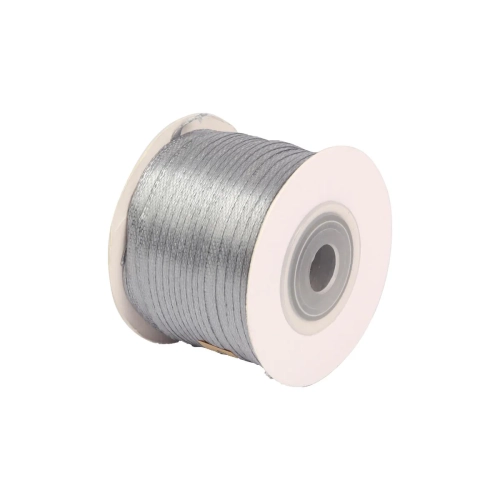 Wstążka Satynowa 3mmx91m - Srebrny Nr 180