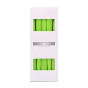 Świeca Stożkowa 24,5cm kpl. 10szt - Seledynowy
