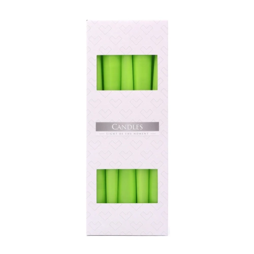 Świeca Stożkowa 24,5cm kpl. 10szt - Seledynowy