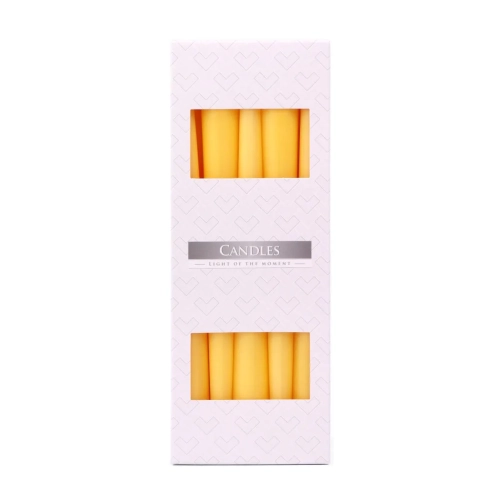 Świeca Stożkowa 24,5cm kpl. 10szt - Żółty
