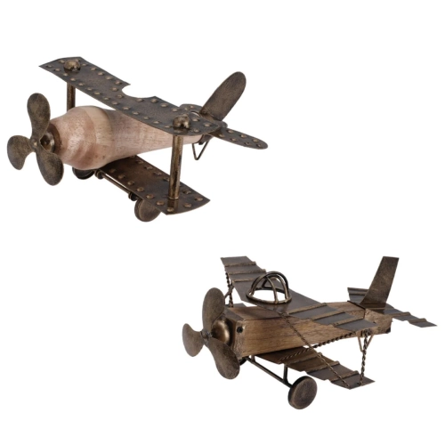 Figurka Dekoracyjna Samolot Retro 23cm - 2 wzory