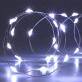 Lampki LED 20 Diod Łezka na Baterie - Biały Zimny
