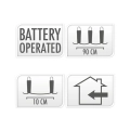 Lampki LED 10 Diod Łezka na Baterie - Ciepły Biały