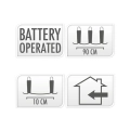 Lampki LED 10 Diod Łezka na Baterie - Zimny Biały