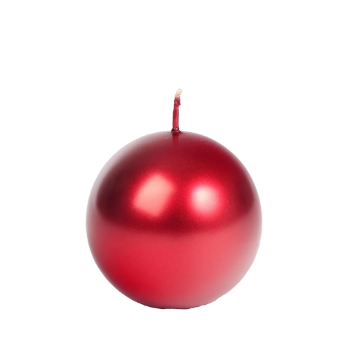 Świeca Kula 8cm K3 Metalik - Czerwony