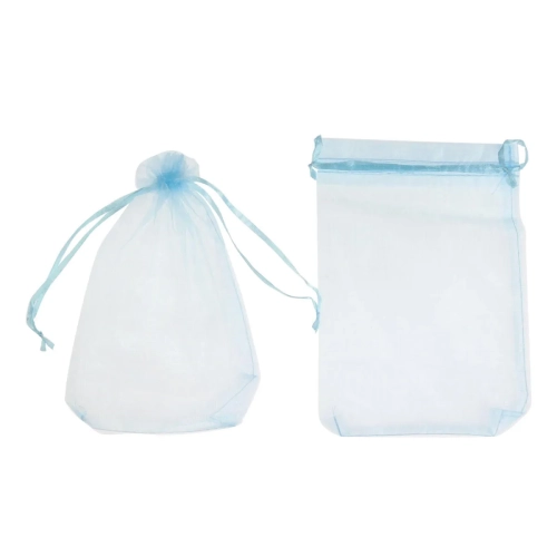 Woreczki Tiulowe 14x20cm kpl. 12szt - Błękitny