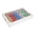 Rozety Kokardy Kolorowe 15cm kpl. 15szt Metalik