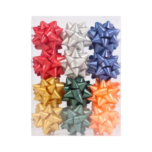 Rozety Kokardy Kolorowe Satynowe 7,5cm kpl. 24szt  