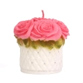 Świeca Rose Box 12x10cm - Różowy